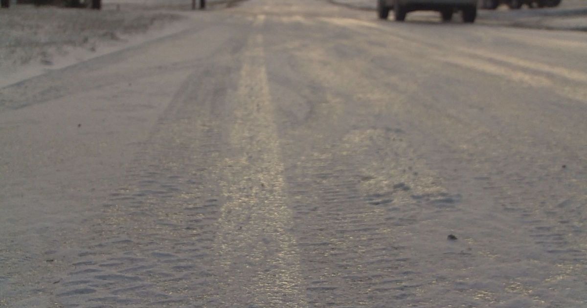 DRIVE CAUTIOUSLY Refreezing, black ice to create dangerously slick conditions on untreated